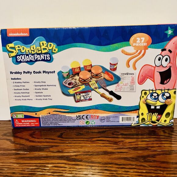 SpongeBob Squarepants Krabby Patty Cook Playset Krusty Krab Nickelodeon 27 Piece - Picture 4 of 8